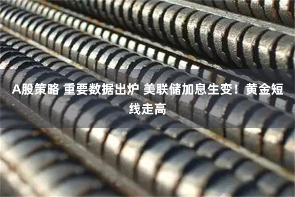 A股策略 重要数据出炉 美联储加息生变！黄金短线走高