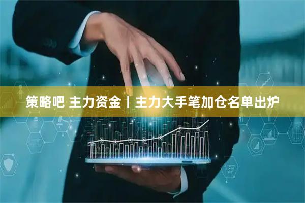 策略吧 主力资金丨主力大手笔加仓名单出炉